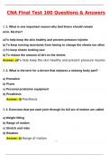 CNA Final Test &lpar;Latest 2025 &sol; 2026 Update&rpar; Questions and Verified Answers&period;