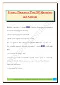 History Placement Test 2025 Questions and Answers