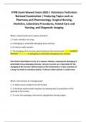 VTNE Exam Newest Exam 2025 &vert; Veterinary Technician National Examination &vert; Featuring Topics such as Pharmacy and Pharmacology&comma; Surgical Nursing&comma; Dentistry&comma; Laboratory Procedures&comma; Animal Care and Nursing&comma; and Diagnostic Imaging