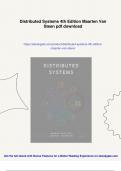Distributed Systems 4th Edition Maarten Van Steen - Digital Download