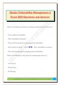 Qualys Bundled Exams 2025 &vert;Questions with Correct Answers &vert;100&percnt; Satisfaction Guaranteed