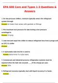 EPA 608 Core and Types 1-3 Exam &lpar;Latest 2025 &sol; 2026 Update&rpar; Questions and Verified Answers