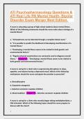 ATI Psychopharmacology Questions & ATI Real Life RN Mental Health- Bipolar Disorder Exam Merger Best Edition&period;