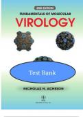Test Bank &ndash; Fundamentals of Molecular Virology &lpar;2nd Edition by Acheson&rpar; &vert; Complete Chapter-by-Chapter Questions & Verified Answers &vert; Updated Study Resource