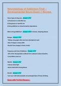 Neurobiology of Addiction Final &ndash; Developmental Neuro Exam 1 Review&period;
