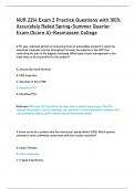 NUR 2214 Exam 2 Practice Questions with 100%  Accurately Rated Spring-Summer Quarter  Exam (Score A)-Rasmussen College 