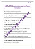 AEMA CEU Questions and Answers &lpar;Expert  Solutions&rpar;