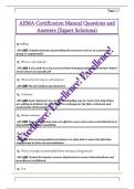 AEMA Certification Manual Questions and  Answers &lpar;Expert Solutions&rpar;
