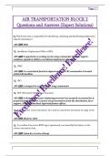 AIR TRANSPORTATION BLOCK 2  Questions and Answers &lpar;Expert Solutions&rpar;