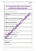 Air Transportation Block 1 & 2 Questions  and Answers &lpar;Expert Solutions&rpar;