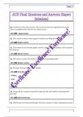 AUD Final Questions and Answers &lpar;Expert  Solutions&rpar; 