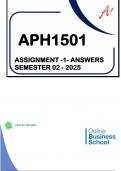 APH1501 - Assignment 1&lpar;Solutions & Questions&rpar; Semester 02 - 2025