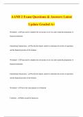 AAMI 2 Exam Questions & Answers Latest Update Graded A&plus;
