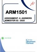 ARM1501 - Assignment 2&lpar;Solutions & Questions&rpar; Semester 02 - 2025