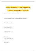 AAMI Accounting Exam & Answers Latest Update Graded A&plus;