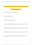 AAMI Accounting 2 Exam & Answers Latest Update Graded A&plus;