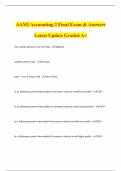 AAMI Accounting 2 Final Exam & Answers Latest Update Graded A&plus;