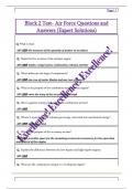 Block 2 Test- Air Force Questions and  Answers &lpar;Expert Solutions&rpar;