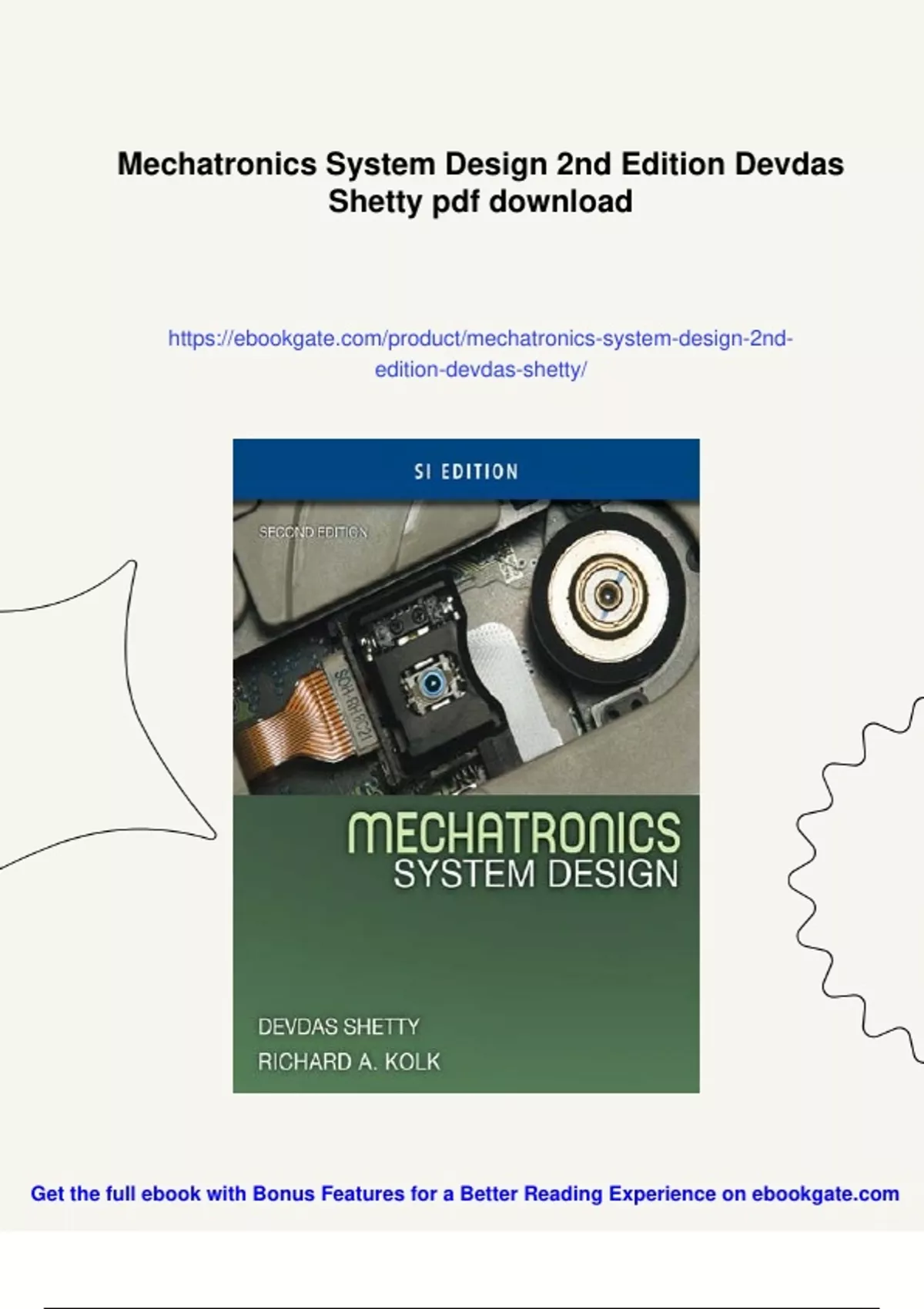 Summary Mechatronics System Design 2nd Edition Devdas Shetty - Instant ...