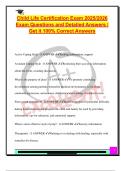 CHILD LIFE CERTIFICATION EXAM COMPLETE PACKAGE DEAL