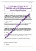 C790 Nursing Informatics &lpar;WGU&rpar;  THEORIES AND MODELS Questions and  Answers &lpar;Expert Solutions&rpar;