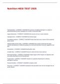 Nutrition HESI TEST 2025