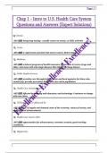 Chap 1 - Intro to U&period;S&period; Health Care System  Questions and Answers &lpar;Expert Solutions&rpar;