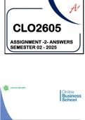 CLO2605 - Assignment 2 &lpar;Solutions & Questions&rpar; Semester 02 - 2025