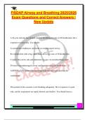 FISDAP Airway & Breathing Exam 2025&sol;2026 &ndash; 120&plus; Verified Questions on Airway Adjuncts&comma; Lung Assessment&comma; Oxygenation&comma; Ventilation & Respiratory Pathology
