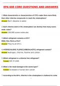 EPA 608 Core Exam &lpar;Latest 2025 &sol; 2026 Update&rpar; Questions & Correct Answers &lpar;100&percnt; Correct Verified Answers&rpar; Already Graded A&plus;