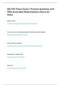 BIO 1100 Theory Exam 1 Practice Questions with  100&percnt; Accurately Rated Answers &lpar;Score A&rpar; Galen 