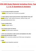 EPA 608 study material including &lpar;Core&comma; type 1&comma; 2 and 3&rpar; &lpar;Latest 2025 &sol; 2026 Update&rpar; Questions & Correct Answers &lpar;100&percnt; Correct Verified Answers&rpar; Already Graded A&plus;