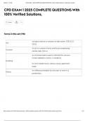 CPD EXAM 1 2025 COMPLETE QUESTIONS With 100&percnt; Verified Solutions&comma;