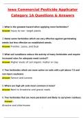 LOWA Commercial Pesticide Applicator Category 1A Actual Exam &lpar;Latest 2025 &sol; 2026 Update&rpar; Questions & Correct Answers &lpar;100&percnt; Correct Verified Answers&rpar; Already Graded A&plus;