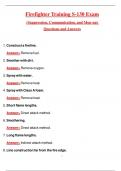 Firefighter Training S-130 &ndash; Suppression&comma; Communication&comma; and Mop-Up Exam Questions and Answers Pass the Exam&comma; 100&percnt; Verified &lpar;2025 &sol; 2026&rpar;