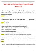 LOWA Core Manual Actual Exam &lpar;Latest 2025 &sol; 2026 Update&rpar; Questions & Correct Answers &lpar;100&percnt; Correct Verified Answers&rpar; Already Graded A&plus;
