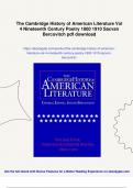 The Cambridge History of American Literature Vol 4 Nineteenth Century Poetry 1800 1910 Sacvan Bercovitch - Digital Download