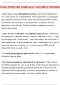 LOWA Pesticide Applicator Actual Exam &lpar;Latest 2025 &sol; 2026 Update&rpar; Questions & Correct Answers &lpar;100&percnt; Correct Verified Answers&rpar; Already Graded A&plus;