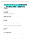 HCS 212 TEST BANK 5 QUESTIONS WITH ACCURATE ANSWERS