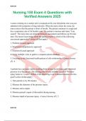 Nursing 150 Exam 4 Questions with Verified Answers 2025