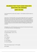 Colorado POST Study Guide &ndash; Exam Q&A &lpar;100&percnt; Verified Solutions&rpar; 2025&sol;2026