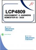 LCP4809- Assignment 2 &lpar;Solutions & Questions&rpar; Semester 02 - 2025