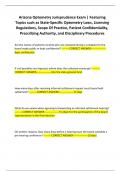 Arizona Optometry Jurisprudence Exam &vert; Featuring Topics such as State-Specific Optometry Laws&comma; Licensing Regulations&comma; Scope Of Practice&comma; Patient Confidentiality&comma; Prescribing Authority&comma; and Disciplinary Procedures
