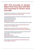 WGU C213 Accounting for Decision  Makers PVAC Actual Exam 2025 WGU  C213 Accounting for Decision Actual  Exam 2025 