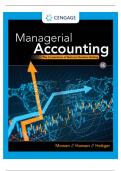 INSTRUCTOR RESOURCES TO Solution manual for Managerial Accounting The Cornerstone of Business Decision Making &comma; 8th Edition Maryanne M&period; Mowen &lbrack; Solution manual &rsqb;