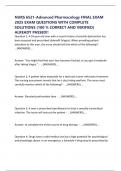 NURS 6521-Advanced Pharmacology FINAL EXAM 2025 EXAM QUESTIONS WITH COMPLETE SOLUTIONS &lpar;100 &percnt; CORRECT AND VERIFIED&rpar; ALREADY PASSED&excl;&excl;