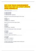 NYS TOW TRUCK ENDORSEMENT PRACTICE TEST 2&vert;&vert; LATEST UPDATE 2025&vert;&vert; VERIFIED A&plus;