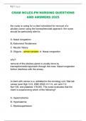 CRAM NCLEX-PN NURSING QUESTIONS  AND ANSWERS 2025 