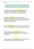 FOUNDATIONS OF READING PEARSON  EXAM QUESTIONS AND ANSWERS 2025 