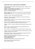 NURS 550 FINAL QUESTIONS & ANSWERS